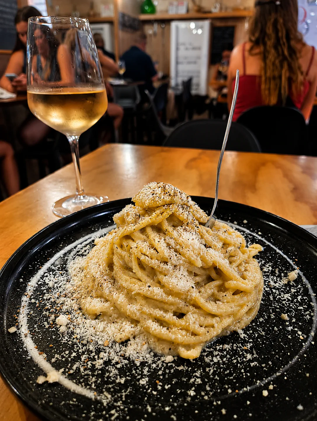 Cacio e pepe mantecata